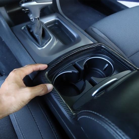 Interior Cup Holder Cover Trim Decor Frame For Dodge Charger 2011+ Carbon Fiber