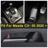 Fit For Mazda CX30 CX-30  - 2025 Auto Footrest Pedal / Door Handle Bowl / Gear Shift Panel Cover Trim Interior Accessories