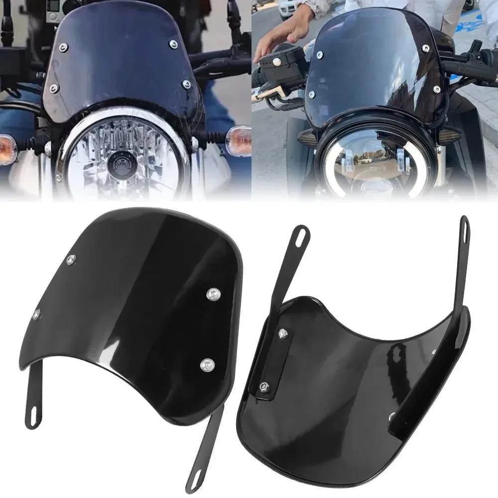 Universal Motorcycle Headlight Windshield Windshield Fairing Instrument Visor Glass Panel for Yamaha Kawasaki Suzuki Cafe Racer