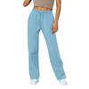 Women's Wide Leg Track Pants Fleece Lined Loose Straight Casual Pants  Sports Jogger Pants With Pockets