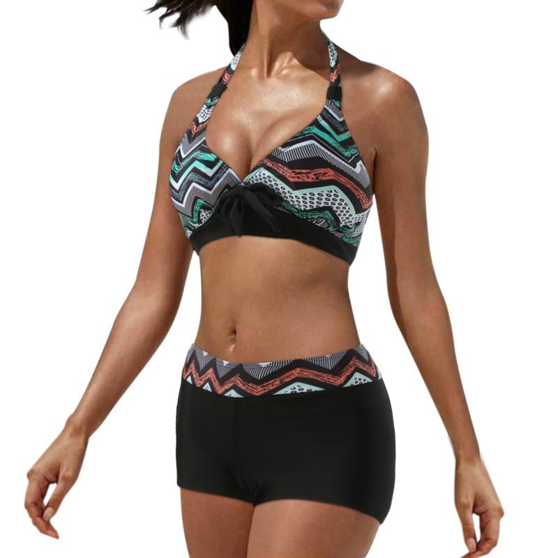 Swimsuit Split Two-piece Swimsuit Boxers Straps Bikini Conservative Swimsuit Swimsuit Cross