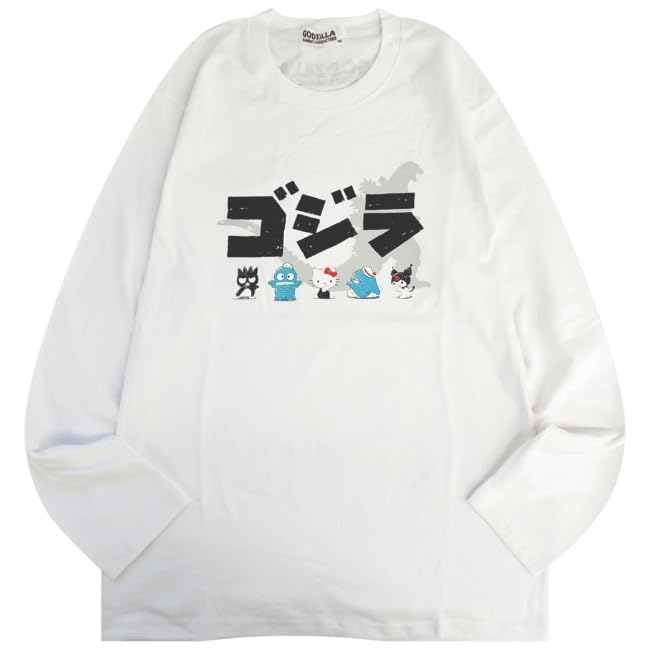 Yoshida Yu Godzilla Sanrio Characters Print Long Sleeve T-Shirt Spring Autumn