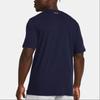 Under Armour Letter Logo Print Crew Neck Short Sleeve T-Shirt Men Tops Navy-Blue 1382915-410