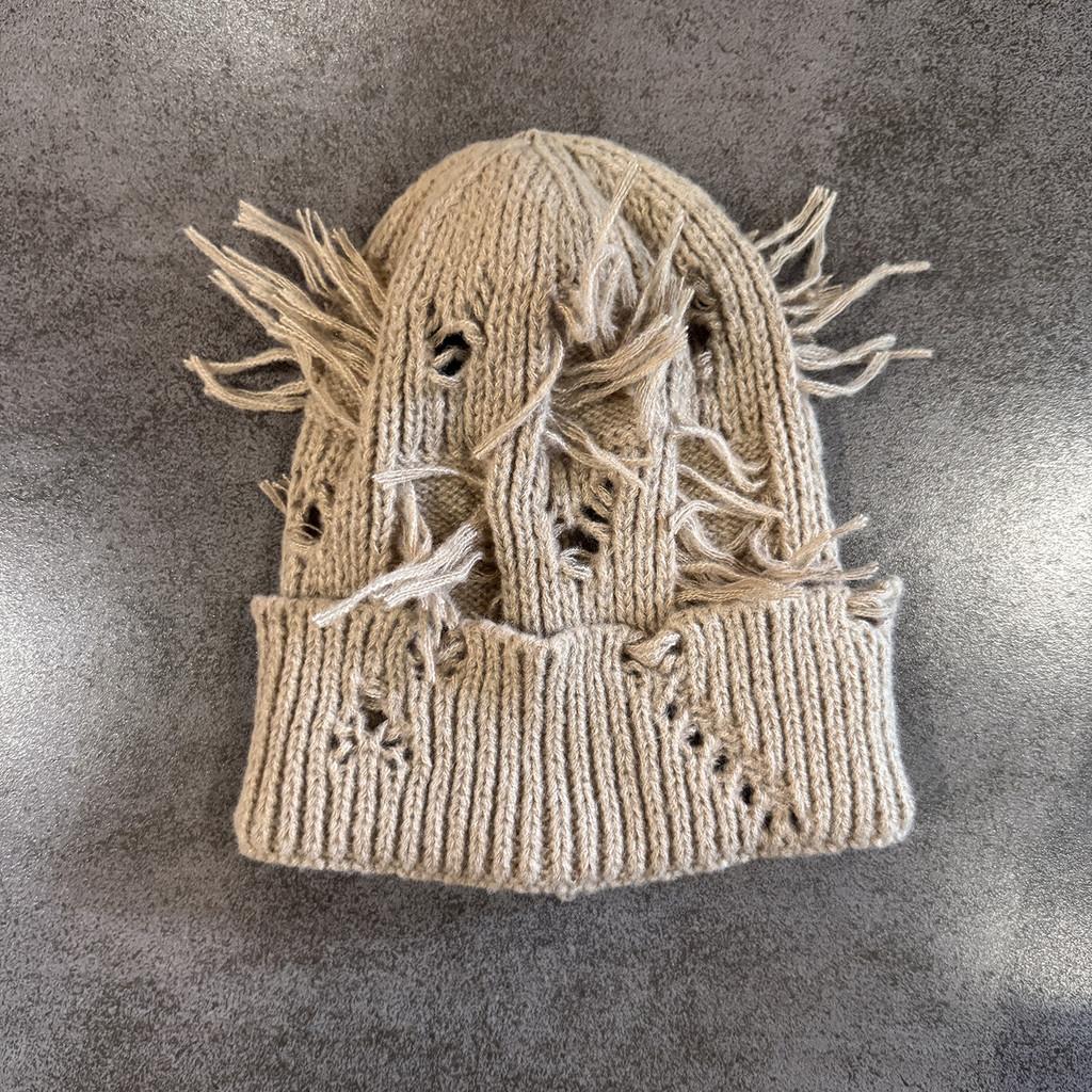 Street Style Knit Hat For Men Women Warm Wool Beanie With High Top For Cold Weather