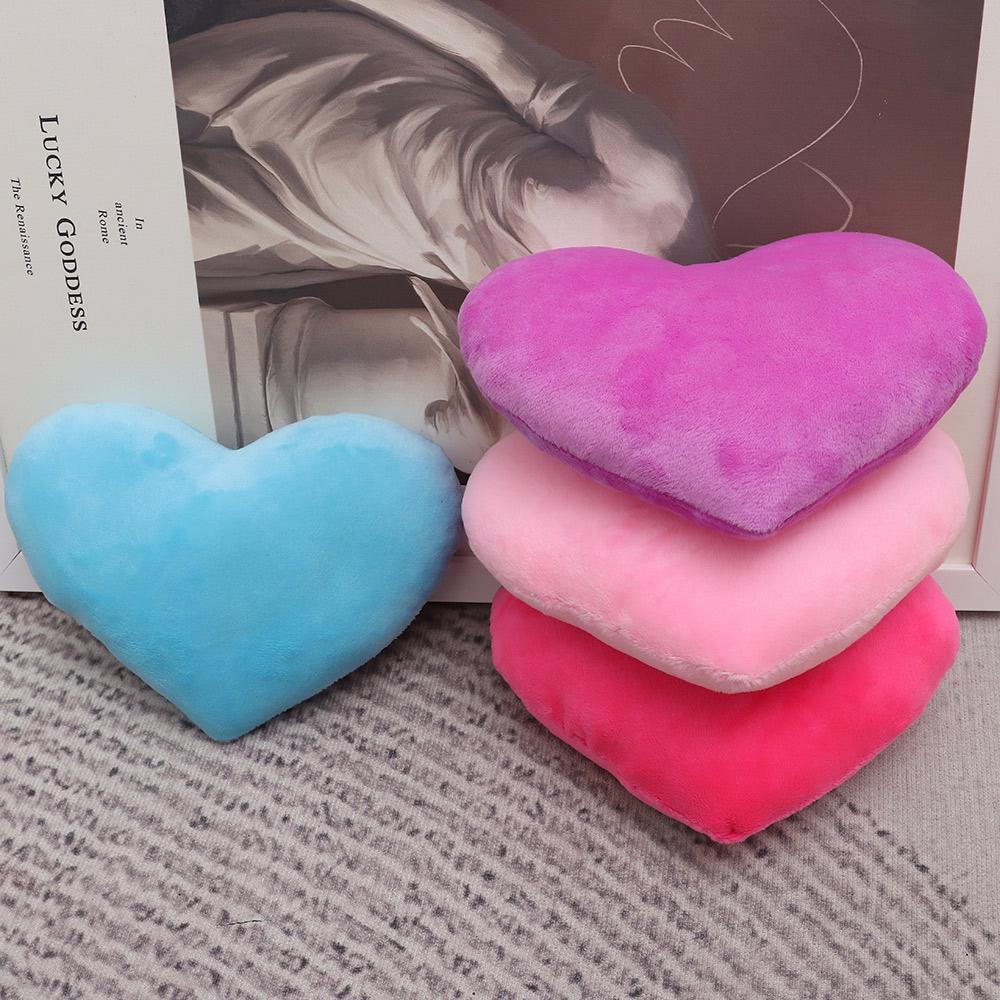 PP Cotton Soft Pillow Comfortable Heart Plush Pillow Red Color Pink Color Stuffed Pillow Heart Shape Home Decorative