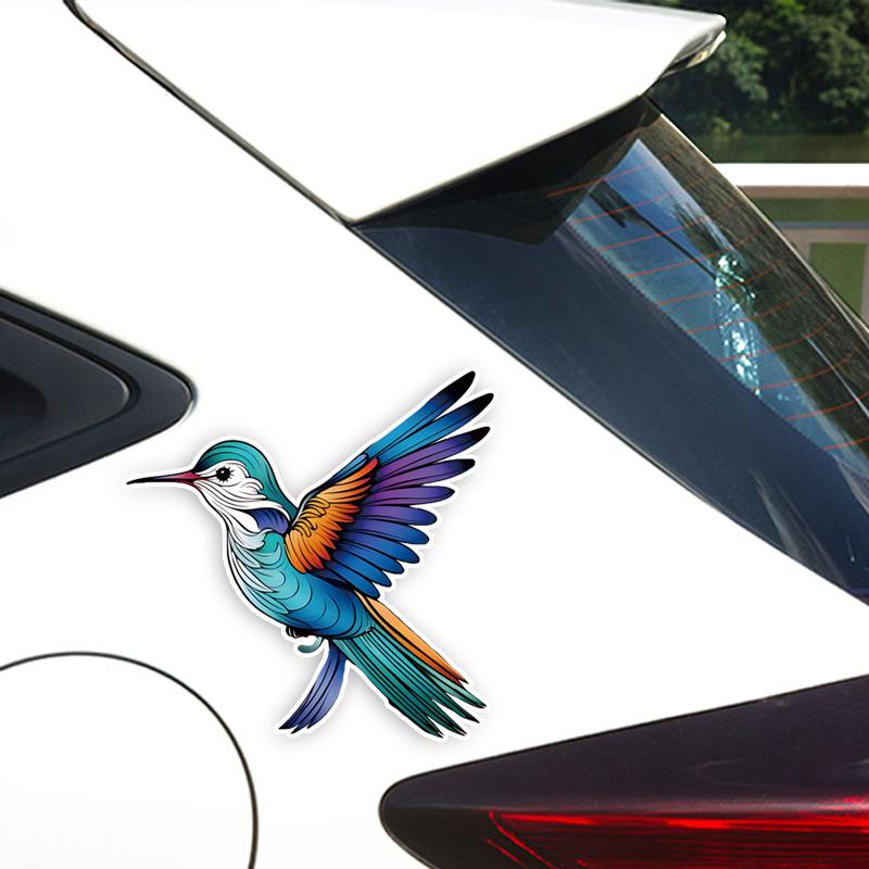 JT119#14x14cm Creative Colorful Bird Stickers, Car Stickers, Motorcycle Stickers, Notebook Stickers, Refrigerator Stickers