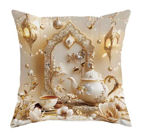 Multi-size Moon Lantern Pattern Design Printed Pillowcase Eid Mubarak Decoration Cushion Pillow Case High Quality Home Ornaments