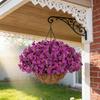 1/2Pcs Hanging Artificial Bougainvillea Speetabilis with Coconut Palm Flower Basket UV Resistant Fake Flower Indoor Outdoor Faux Bloom Decoration