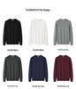 Men's Lyocell Wool Crew Neck Sweater - Warm, Light, Mature Style Knitwear