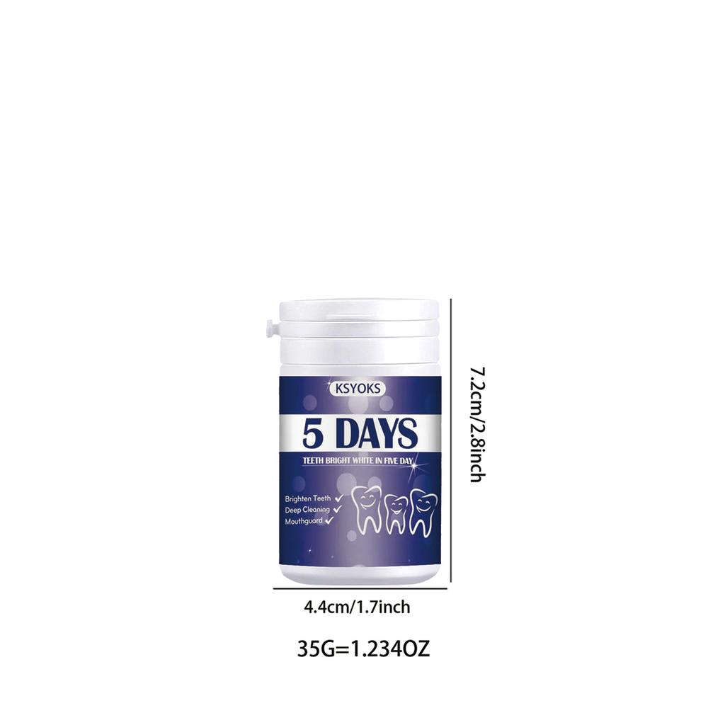 Whitening teeth within five days helps with oral care and fresh breath