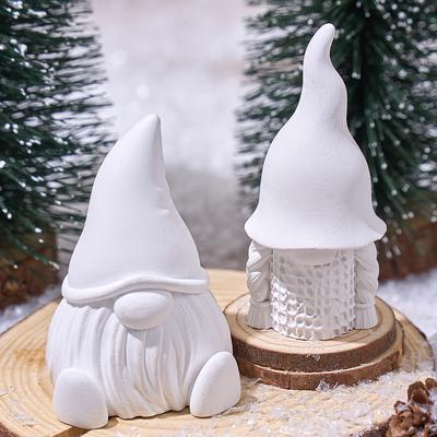 3D Weihnachtsmann Kerzen Silikonform DIY Weihnachtsmann Gesichtsloser Zwerg Aromatherapie Seifenformen Gips Harz Basteln Haus Weihnachtsdekoration