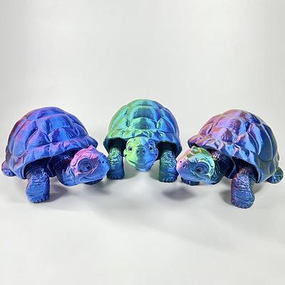 Tartarugas impressas em 3D Brinquedos de animais Decoração de casa Decoração de carro Decoração de mesa E livre movimento de articulações Móveis multiarticulares