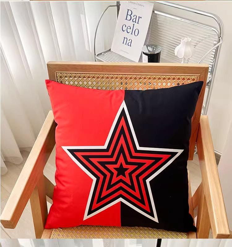 Geometric Star Pattern Pillowcase Dormitory Decoration Office Living Room Sofa Home Pillowcase