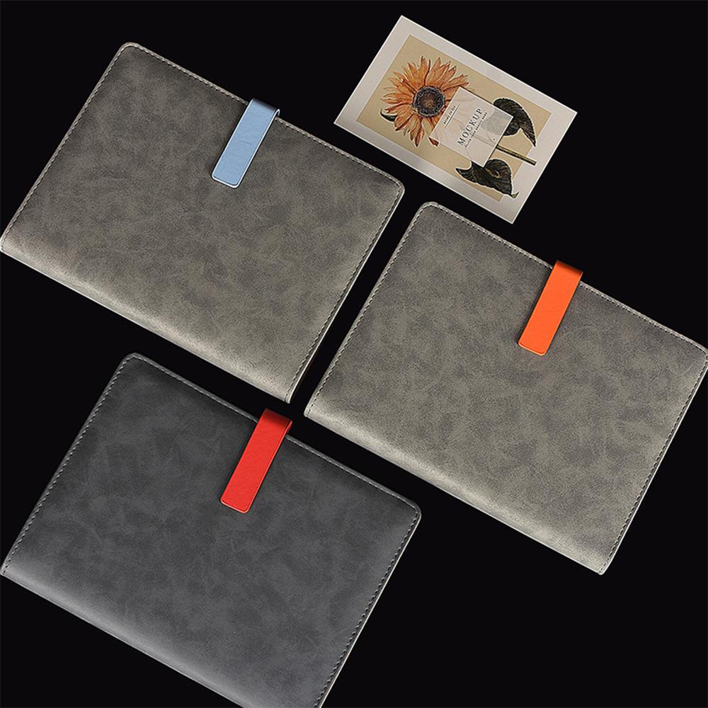 (Logo lze gravírovat) Kožený kroužkový obchodní zápisník velikosti A5, studentský sešit na předměty, deník se zesílenou přezkou, zápisy z pracovních schůzek