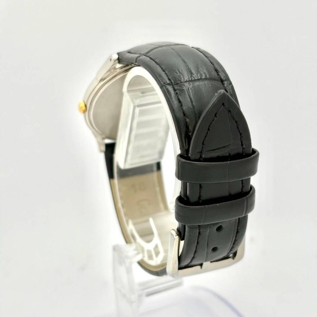 Used [Beautiful Condition/New Battery] SEIKO Men's Watch V701-1920 633681 New Belt