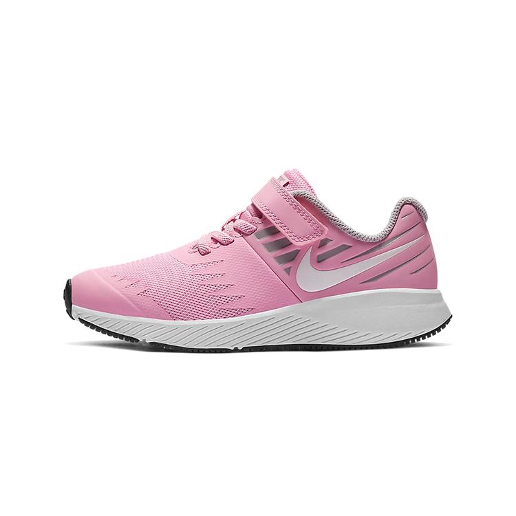 

Nike Hook and loop Low top Kids Running Shoes Pink White Children Aged 3 7 Years Old 921442-602 35