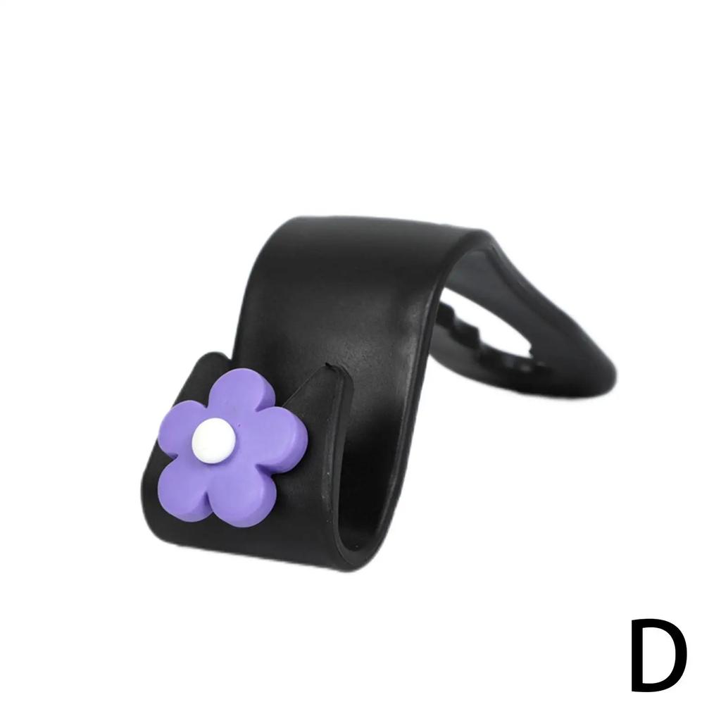 Multifunctional Flower Shape Car Hook Cute Car Seat Back Products Hook Decoration Creative Car Storage N2B2