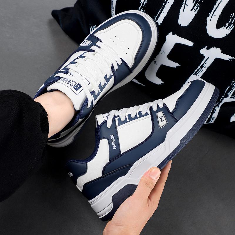 Zapatillas Casuales de Moda para las Cuatro Estaciones para Hombre para Skateboarding Estudiantes Cómodas Zapatillas para Niño de Tendencia Suela Blanda Zapatos Transpirables