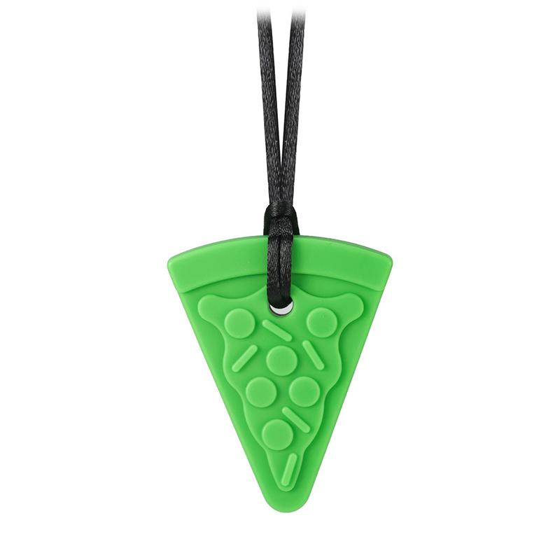 Baby Teether Pizza Ice Cream Shape Sensory Chew Necklace Silicone Teeth Glue For Teething Autism Biting Chewing Baby Care