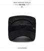 Breathable Mesh Sunscreen Flat Top Hat for Middle-Aged and Elderly Men - Casual Outdoor Cap.
