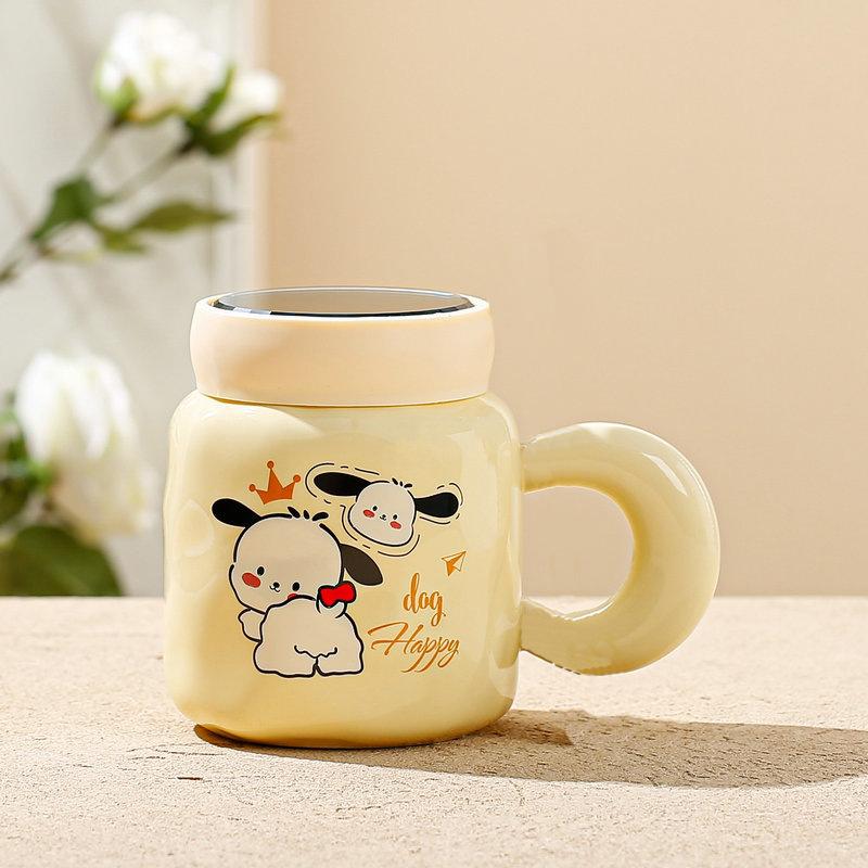High-Value Ceramic Cup With Lid Spoon Water Cup Set Gift Box Cute Cup Souvenir Opening Gift