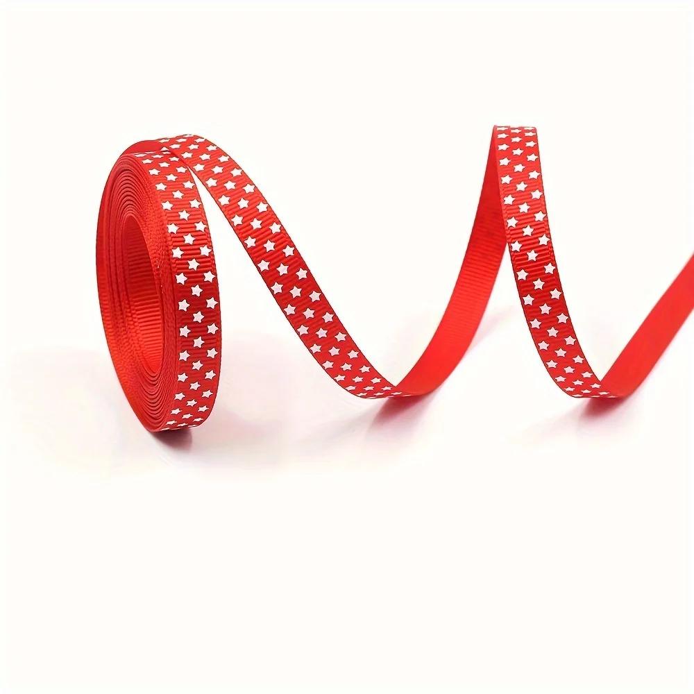 En uppsättning jul-Grolandband för presentinslagning och hantverk -100% polyester klassiska julband