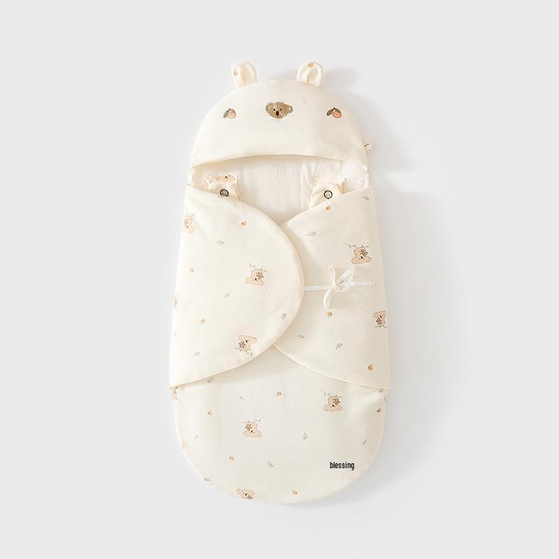 Nyfødt Anti-Skvett Svøpe: Tynt bomullsglidelåslaken, sparkesikkert dyne for vår/høst.