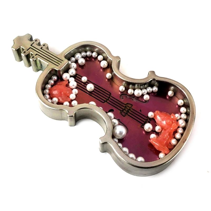 Fisch-/Geigenförmige Aufbewahrungsbox Silikonform Organizer Tablett Harzform Mode Schmuckplatte Handgefertigtes Handwerk Epoxidformen