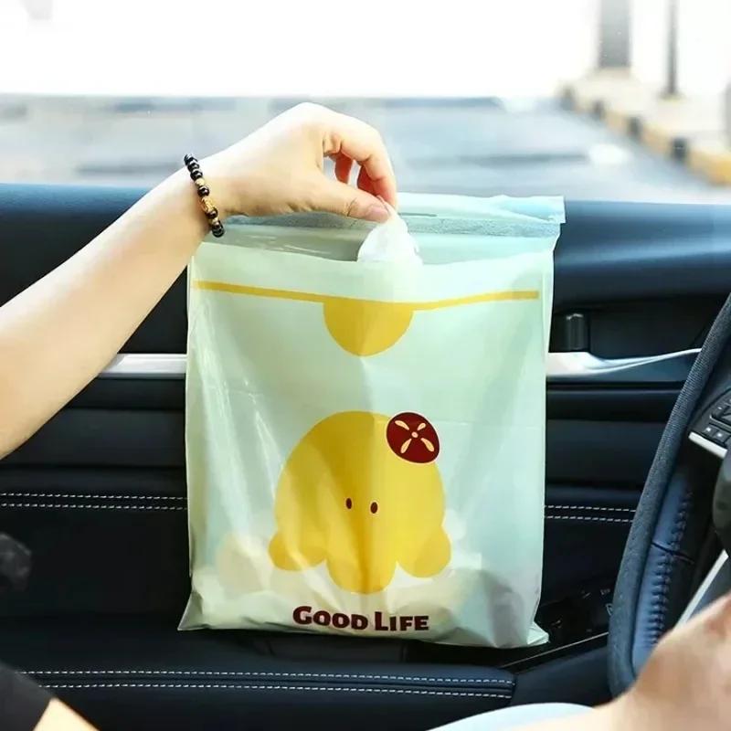 15/2 Pcs Car Trash Bag Disposable Garbage Waterproof Car Trash Can Bag Stick To Anywhere Inside Your Bags Accessories