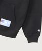 C Logo Oversized Jog Tag Hoodie Black