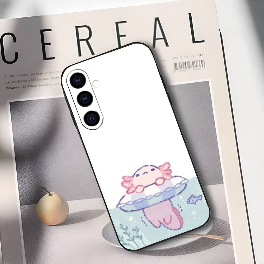 Cartoon Cute Axolotl Phone Case Silicone Soft For Samsung Galaxy A73,A72,A71,A70,A53,A52,A51