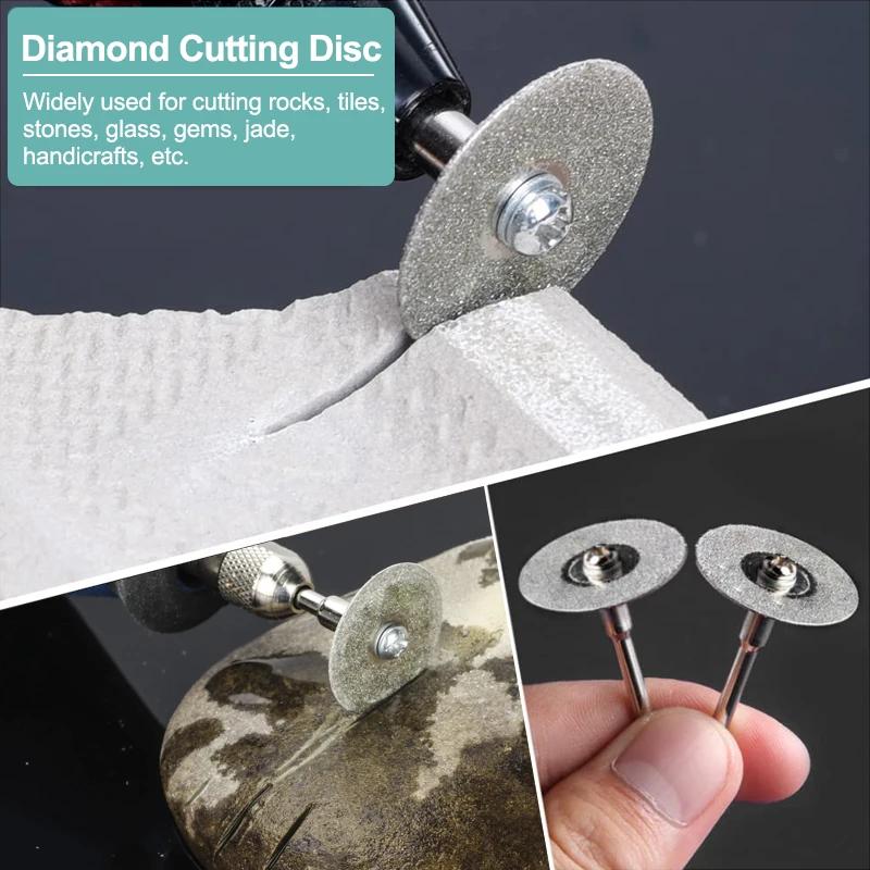 10pcs 16/30/40mm Diamond Saw Blade Mini Grinding Wheel Saw Cutting Disc Grinding Wheel Circular Saw Blade for Dremel Rotary Tool