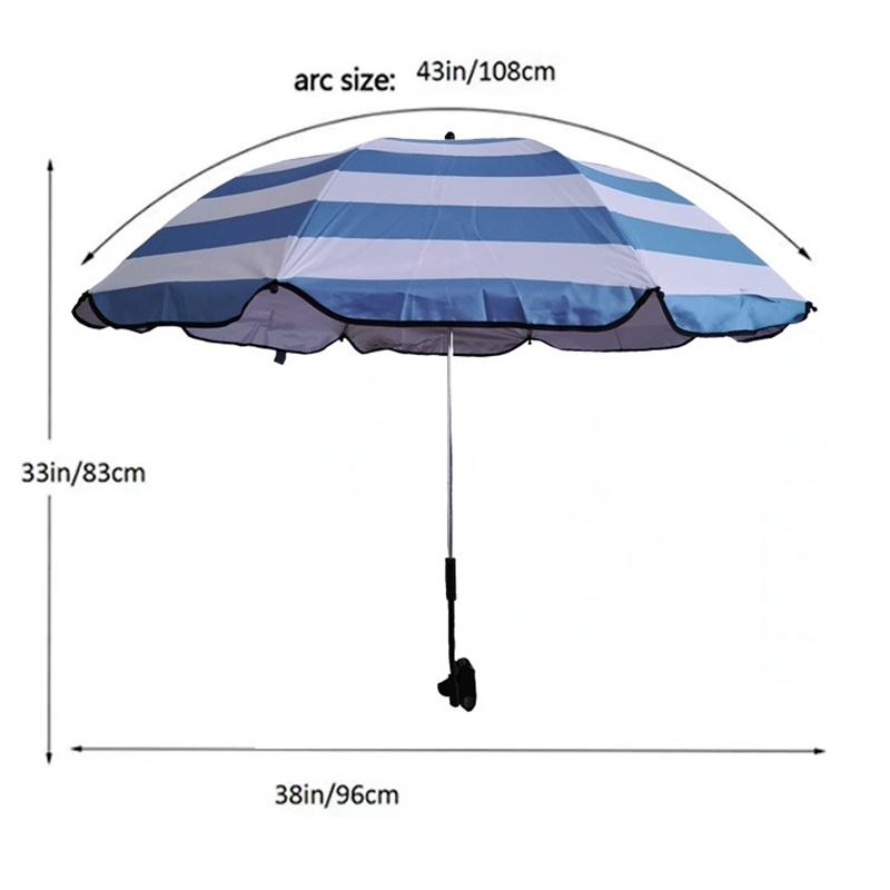 Beach Chair Sunshade With Steering Fixture Fishing Chair Backrest Chair Seaside Sunshade