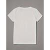 Plus Size, Women's Fashion Plus-Size T-Shirt with Letter Print, Machine Washable
