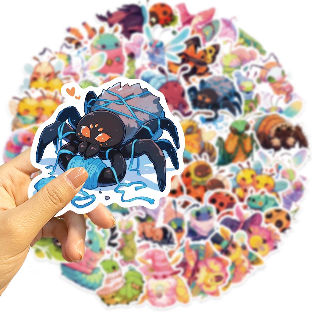 50 Candy-based Insect Graffiti Stickers Decorate Guitar Notebook Suitcase DIY Waterproof Stickers