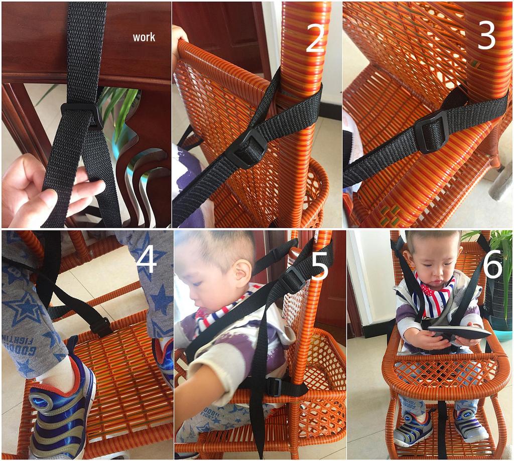 Adjustable 3-Point & 5-Point Safety Harness for Child Seats & Strollers