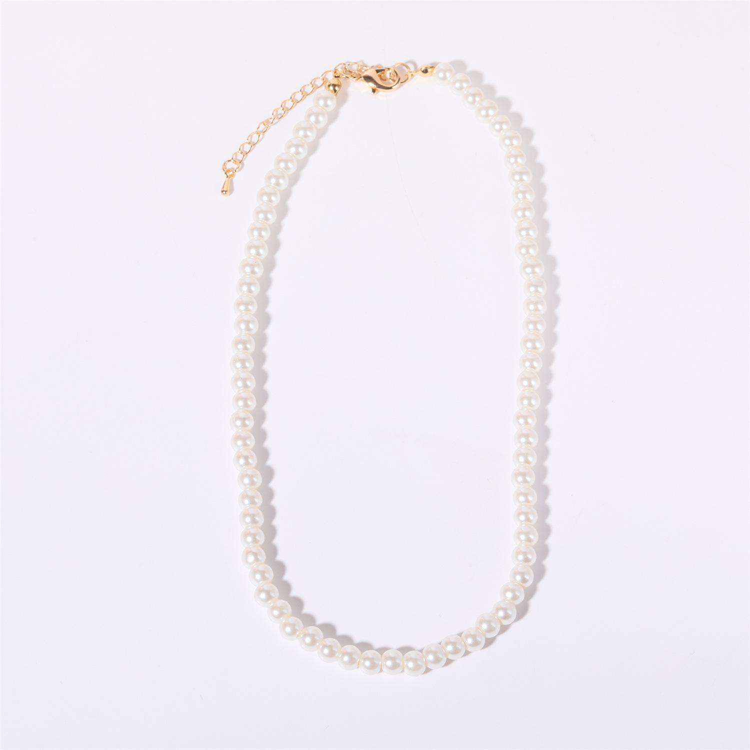 

Retro Glass Pearl Chain, Versatile Personality, Sweet And Super Immortal Temperament, Wind Glass Imitation Pearl Necklace For Women
