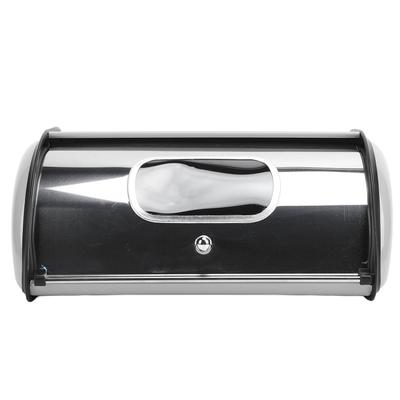 Metal Bread Box Mirrored Iron Bread Storage Holder Keeper Container Bin with Window for Kitchen