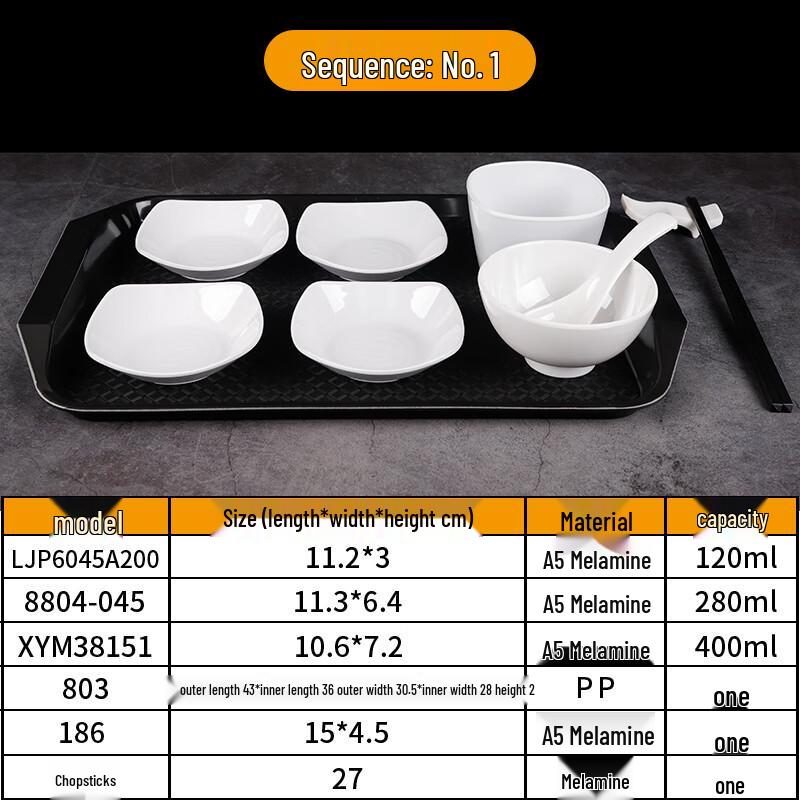 Qianxing Melamine Restaurant Tableware Set