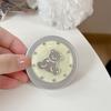 Little Fresh Girl Magnetic Attraction Applies To Magsafe Creative Round Ring Solid Color Round Bear Mirror