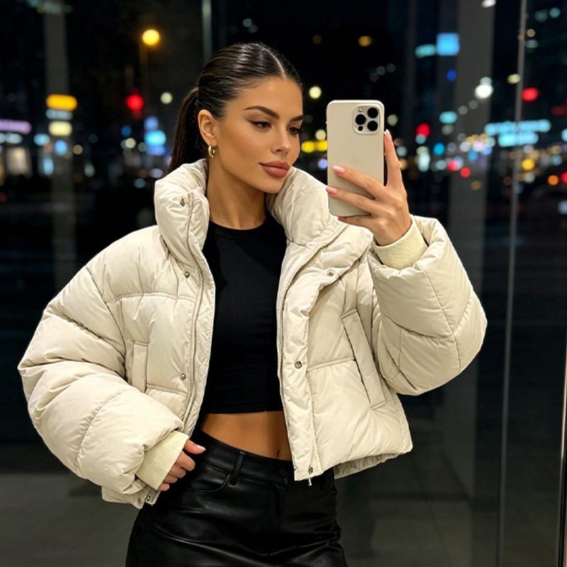 Warm down cotton clothes, cotton-padded jackets, winter turtle back vest women's short models, new thickened stand-up collar