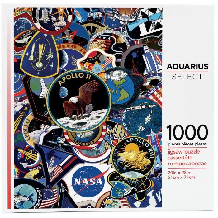 Puzzle 1000 pièces NASA Mission Patches - Aquarius - Science et espace - Adulte - 1000 pièces - Bleu