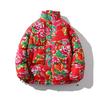 Cappotto Imbottito in Cotone con Motivo Floreale Cinese Taglia L Caratteristiche Etniche