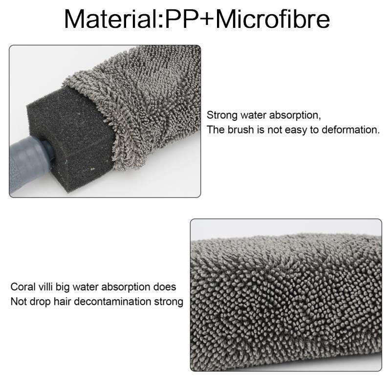 1 adet/2 adet araba yıkama fırçası mikrofiber lastik yıkayıcı jant fırçası gövde motosiklet toz sökücü detaylandırma temiz aracı araba temizleme araçları