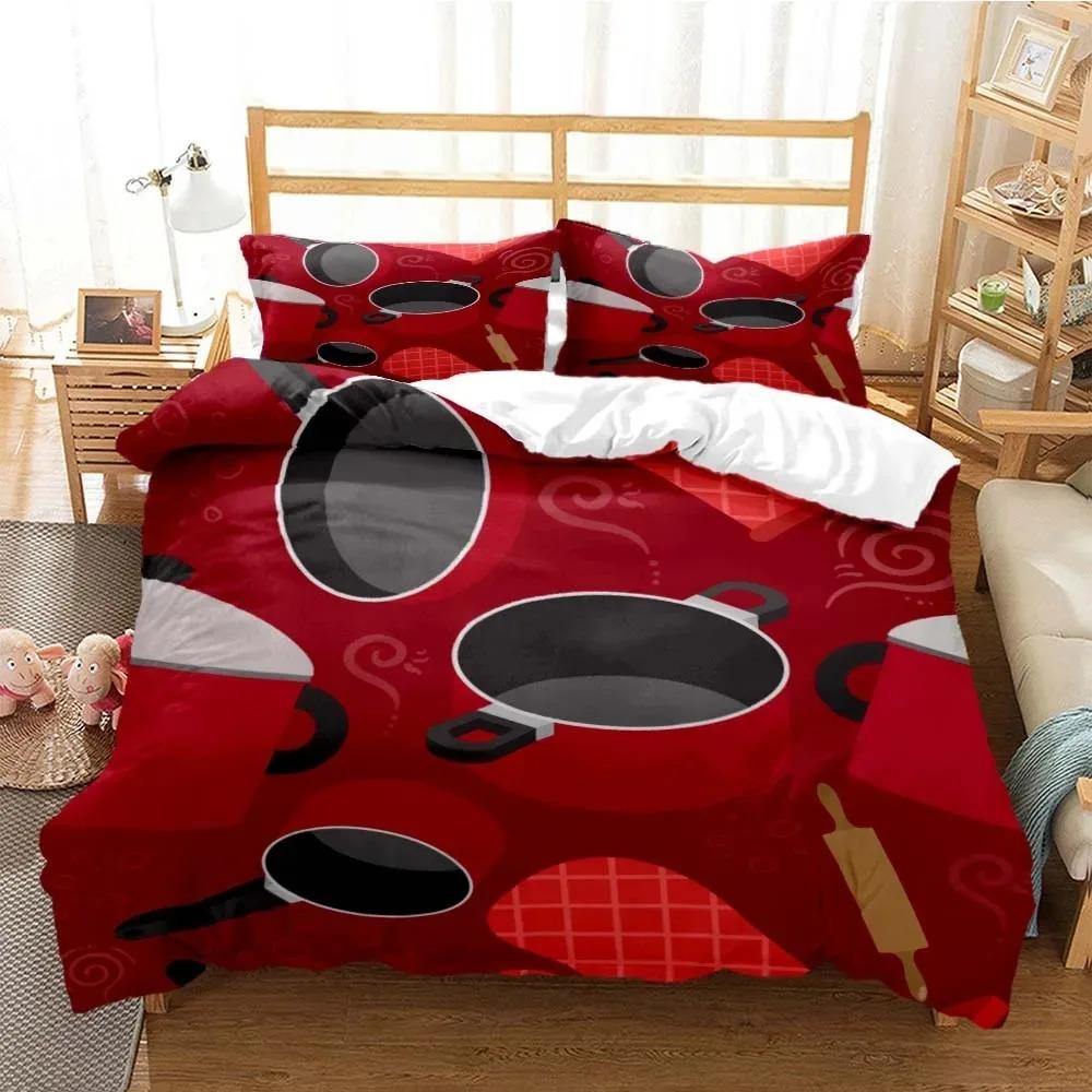 Cartoon Cute Print Digital Print Polyester Bedding Sets  Covers Boys Bed Linen Set Teens Bedding Set