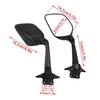 Black ABS+Metal Motorcycle Rearview Mirror (Pair) for Yamaha