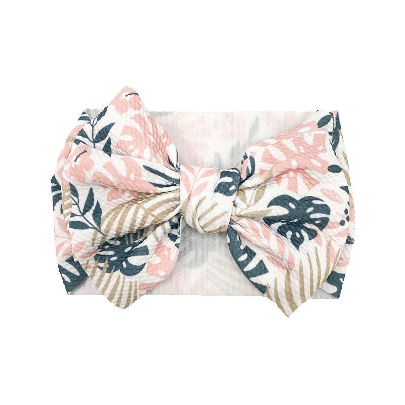 Solid Color Bowknot Baby Headband Sweet Headwear Kids Girls Boutique Elastic Protect Turban Headand Baby Hair Style Accessories