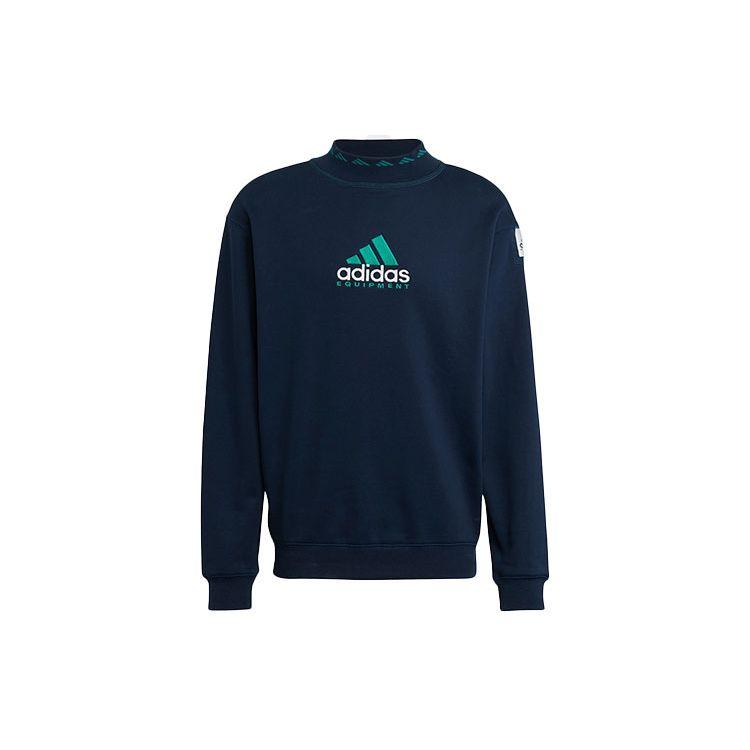 

Толстовка с круглым вырезом Adidas с логотипом, мужские топы, темно-синий HG8095 XS