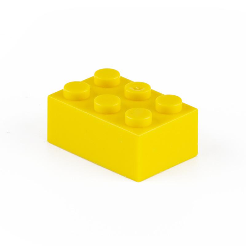 Non-Toxic 10Pcs Building Blocks Diy Thick 2X4 Dots 16Color Bricks Size Compatible With 3002 Kids Toys Educational For Children