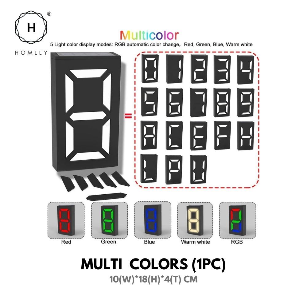 

Светодиодный солнечный светильник Homlly для номера дома Multi Colors